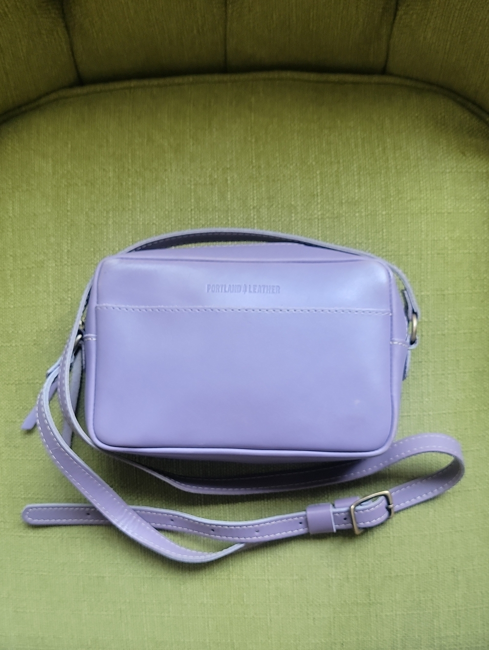 Portland Leather Lilac Crossbody Bag